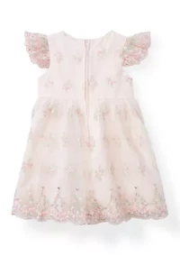 Toddler Girls Floral Embroidery Dress