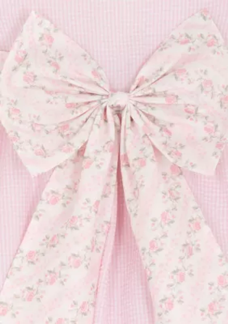 Toddler Girls Seersucker Flutter Sleeve Dress