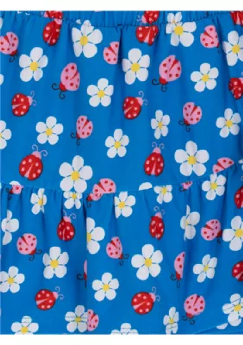 Toddler Girls Floral Applique Skort Set