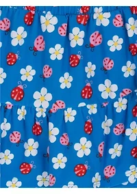 Toddler Girls Floral Applique Skort Set