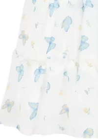 Baby Girls Butterfly Printed Mesh Dress