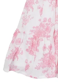 Baby Girls Smocked Printed Knit Cotton Dress