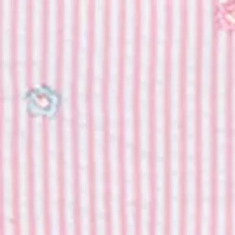 Baby Girls Linen Eyelet Dress and Diaper Cover