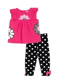 Baby Girls Flower Legging Set
