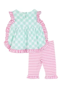 Baby Girls Dot/Striped Legging Set