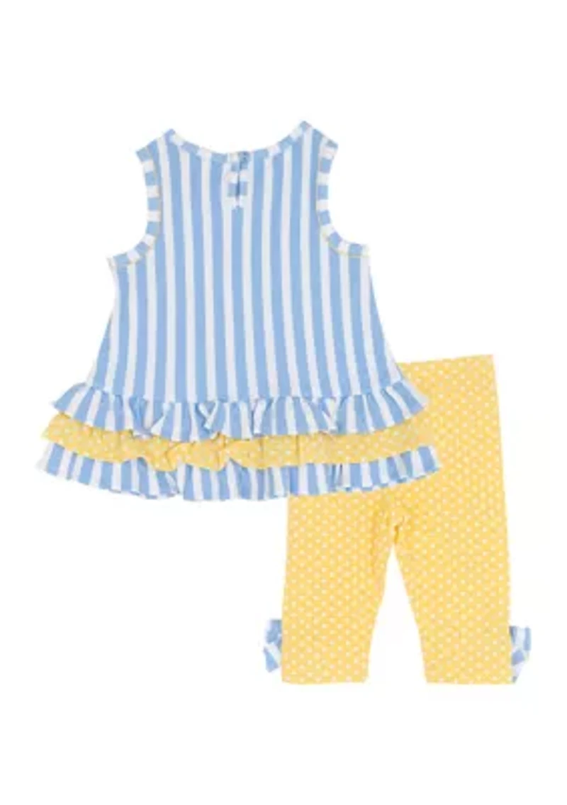 Baby Girls Striped Leggings Set