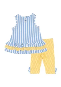 Baby Girls Striped Leggings Set