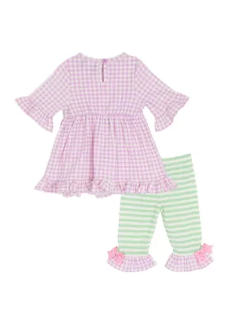 Baby Girls Striped Bunny Set