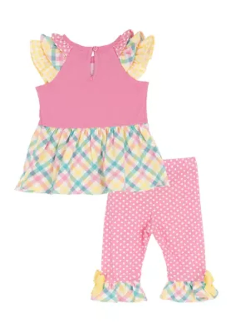 Baby Girls Plaid Bunny Legging Set