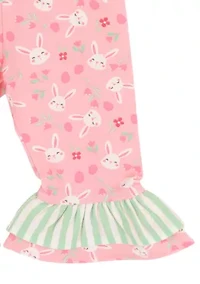 Baby Girls Bunny Ear Shirt and Leggings Set