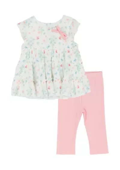 Baby Girls Ruffle Top and Leggings Set