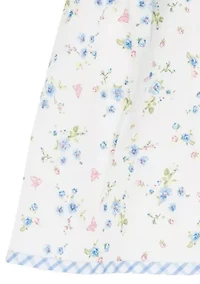 Baby Girls Embroidered Collar Flare Dress