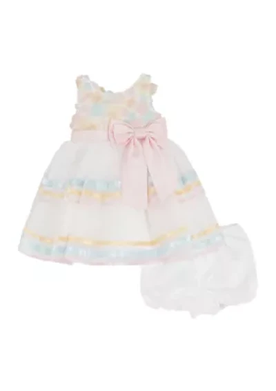 Baby Girls 3D Flower Mesh Dress