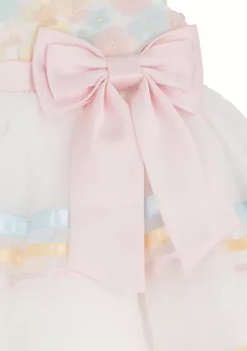 Baby Girls 3D Flower Mesh Dress