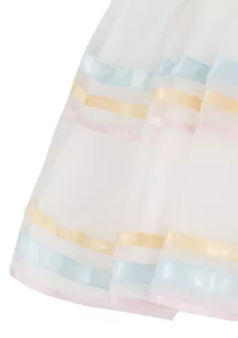 Baby Girls 3D Flower Mesh Dress