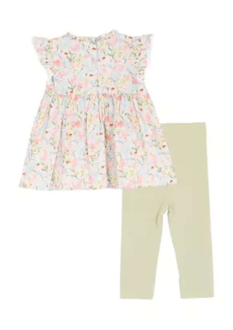 Baby Girls Floral Top and Leggings Set