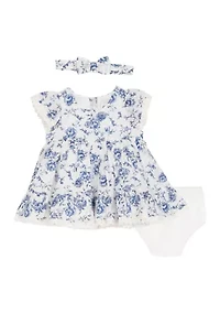 Baby Girls Toile Printed Dress