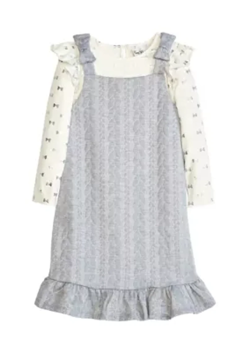 Girls 7-16 Bow Jumper Dress