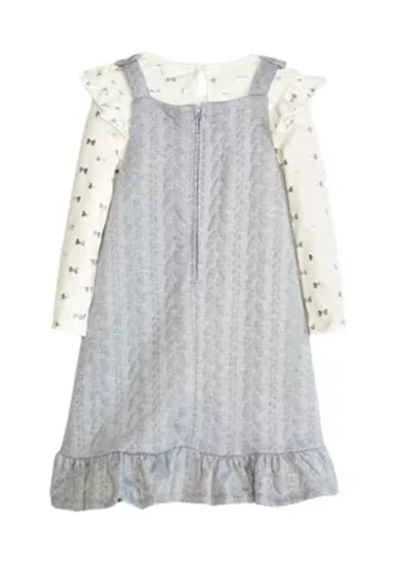 Girls 7-16 Bow Jumper Dress