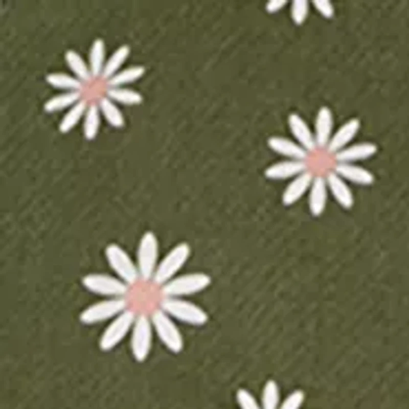 Toddler Girls Square Neck Top and Floral Printed Pants Set