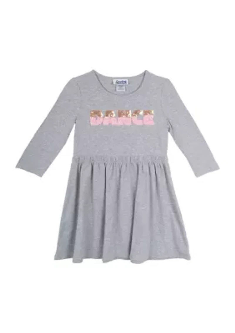 Toddler Girls Sequin Dance Graphic Dress