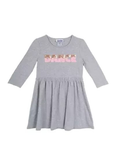 Toddler Girls Sequin Dance Graphic Dress