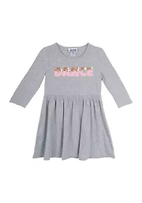 Toddler Girls Sequin Dance Graphic Dress