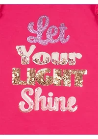 Toddler Girls Let Your Light Shine Sequin Graphic Dress