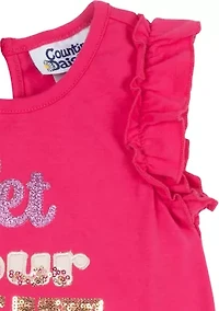 Toddler Girls Let Your Light Shine Sequin Graphic Dress