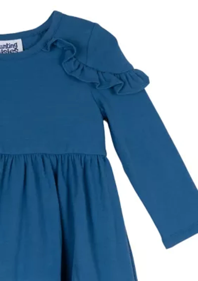 Toddler Girls Solid Ruffle Dress