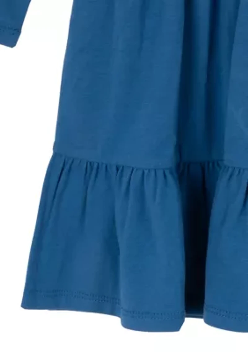 Toddler Girls Solid Ruffle Dress