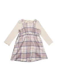 Toddler Girls 2 Piece Printed Jumper Dress Set