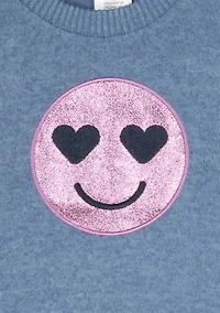 Toddler Girls Smiley Face Graphic Sweatshirt and Printed Leggings Set