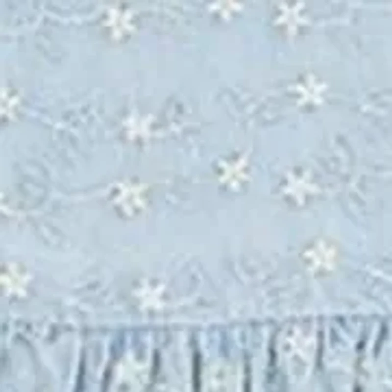 Toddler Girls Printed Chambray Dress with Puff Sleeves