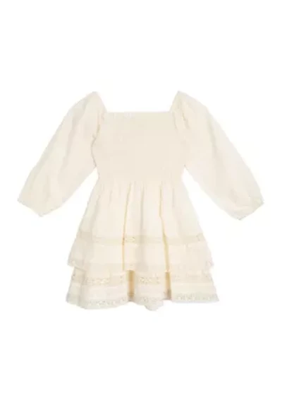 Toddler Girls Woven Clip Dot Dress