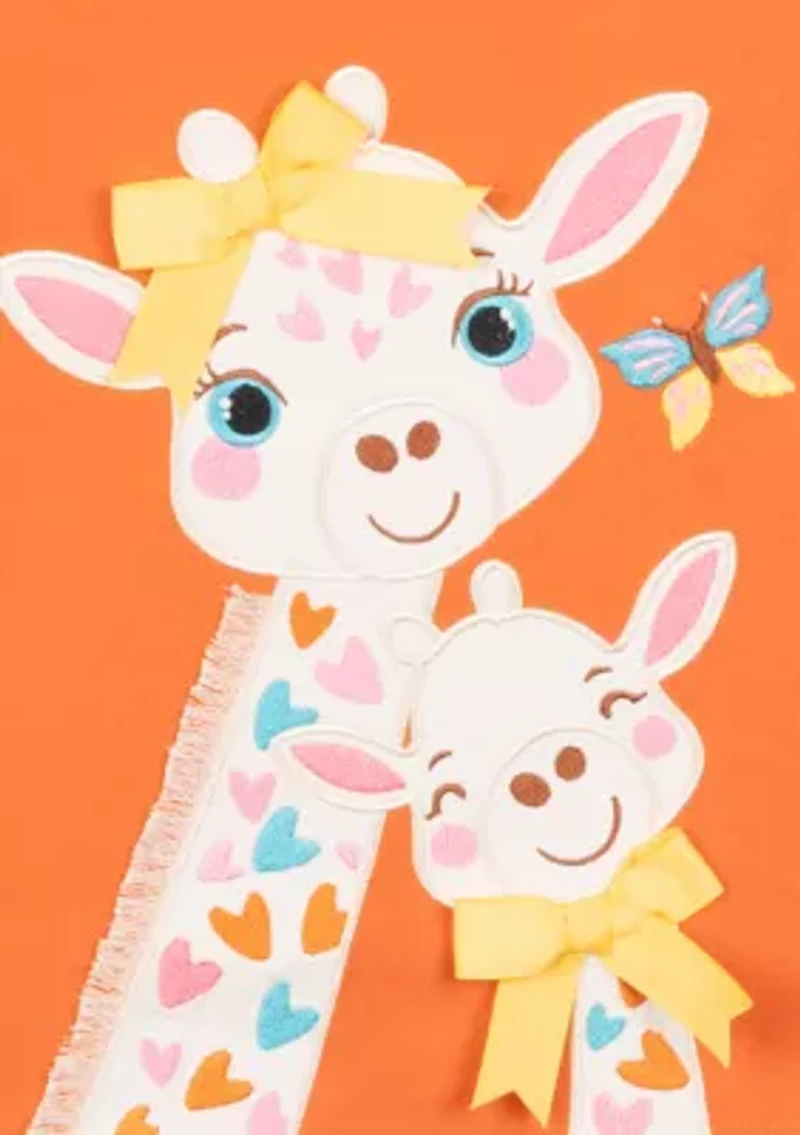 Toddler Girls 2 Piece Giraffe Appliqué Set