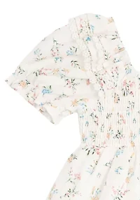 Toddler Girls Printed Woven Top and Pants Set