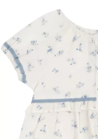 Toddler Girls Printed Woven Top and Pants Set