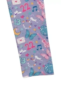 Toddler Girls 2 Piece Cat Appliqué Set