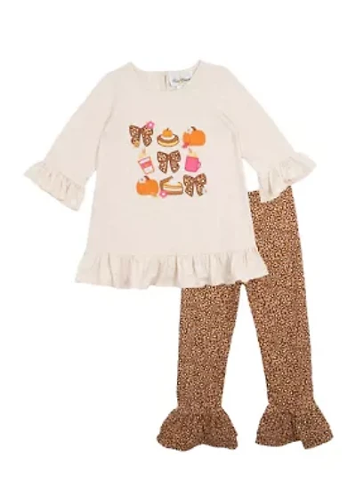 Toddler Girls Harvest Appliqué Top and Leggings Set