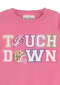 Toddler Girls Touchdown Graphic Sweatshirt and Skirt Set