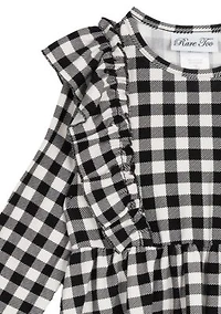 Toddler Girls Halloween Themed Dress Set with Hair Ties