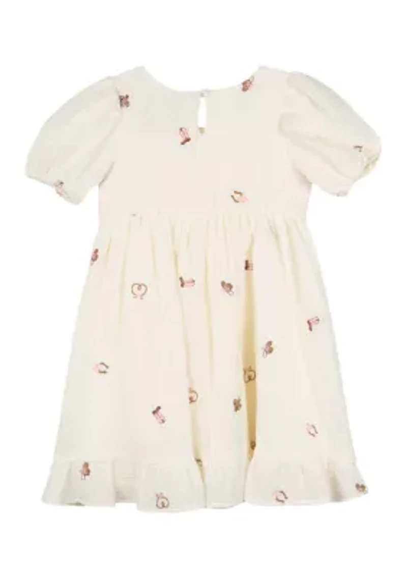 Toddler Girls Western Theme Gauze Dress