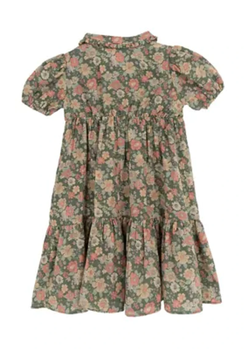 Toddler Girls Floral Printed Dress