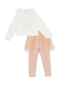 Toddler Girls Graphic Paris Top and Tutu Leggings Set