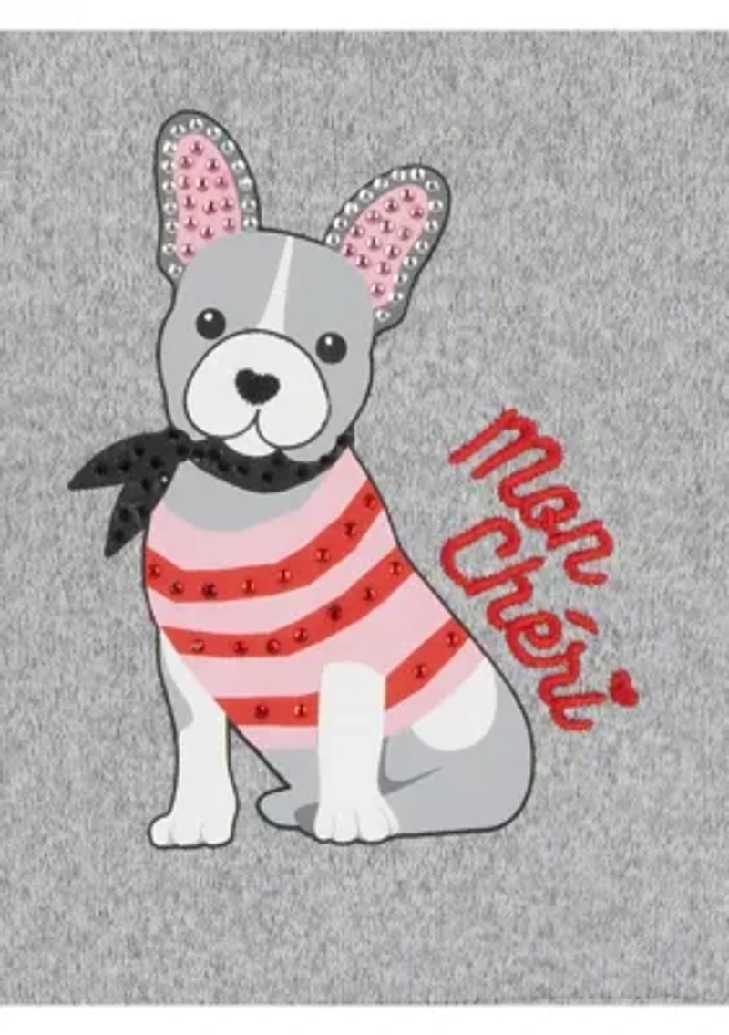 Toddler Girls Doggie Graphic T-Shirt and Printed Leggings Set