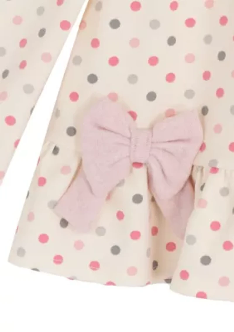 Toddler Girls Dot Bow Top and Leggings Set