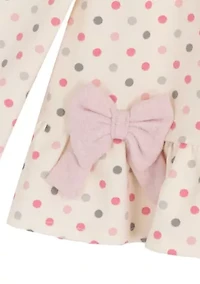 Toddler Girls Dot Bow Top and Leggings Set