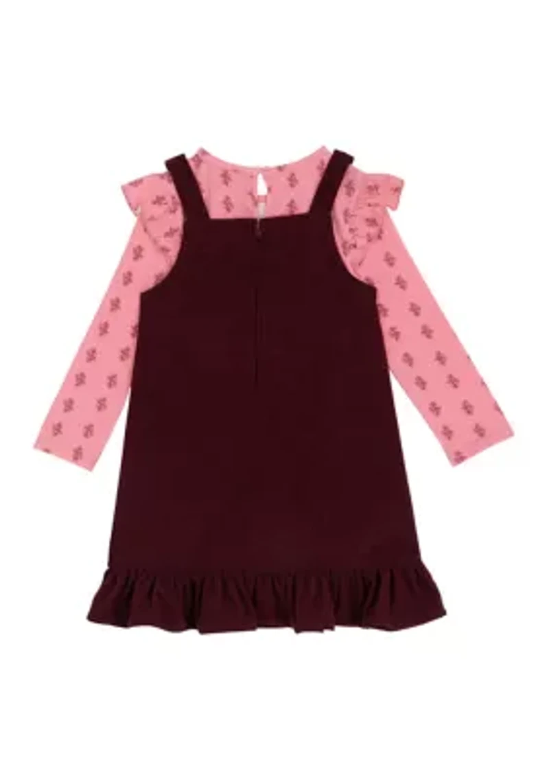 Toddler Girls Horse Jumper Dress Set