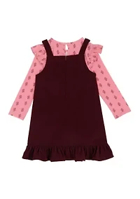Toddler Girls Horse Jumper Dress Set